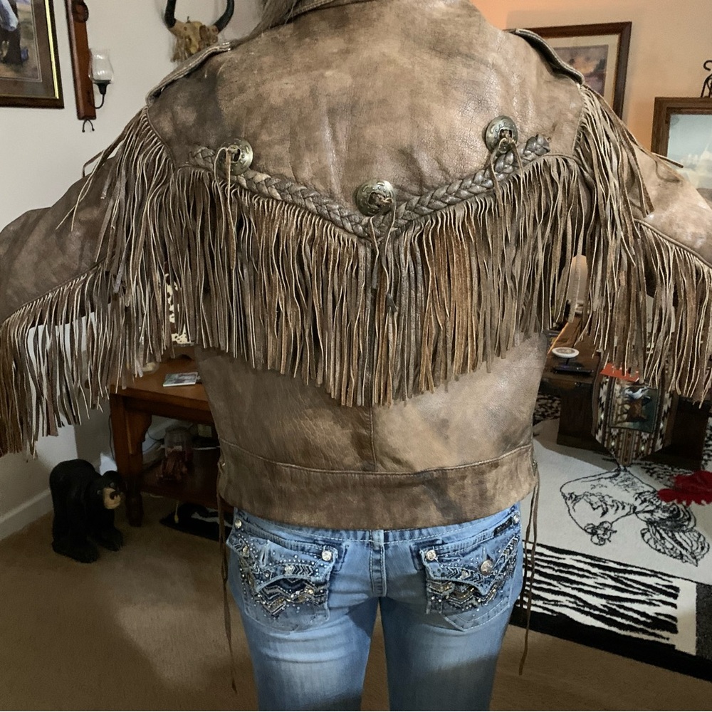 Unisex leather jacket size large - Picture 12 of 13